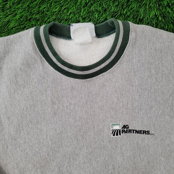 Vintage Stine AG-Partners Ringer Sweatshirt XL 24x27 Cropped - Picture 8 of 14